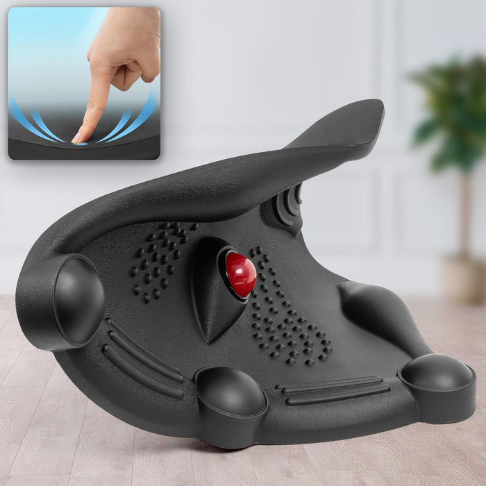 Zoomgoods Anti-Fatigue Mat FT02, Large Office Sit Stand Desk Floor Mat, Ergonomic Support for Feet, Hips, Legs & Back, Massage and Acupressure Points, 59cm x 52cm - Black