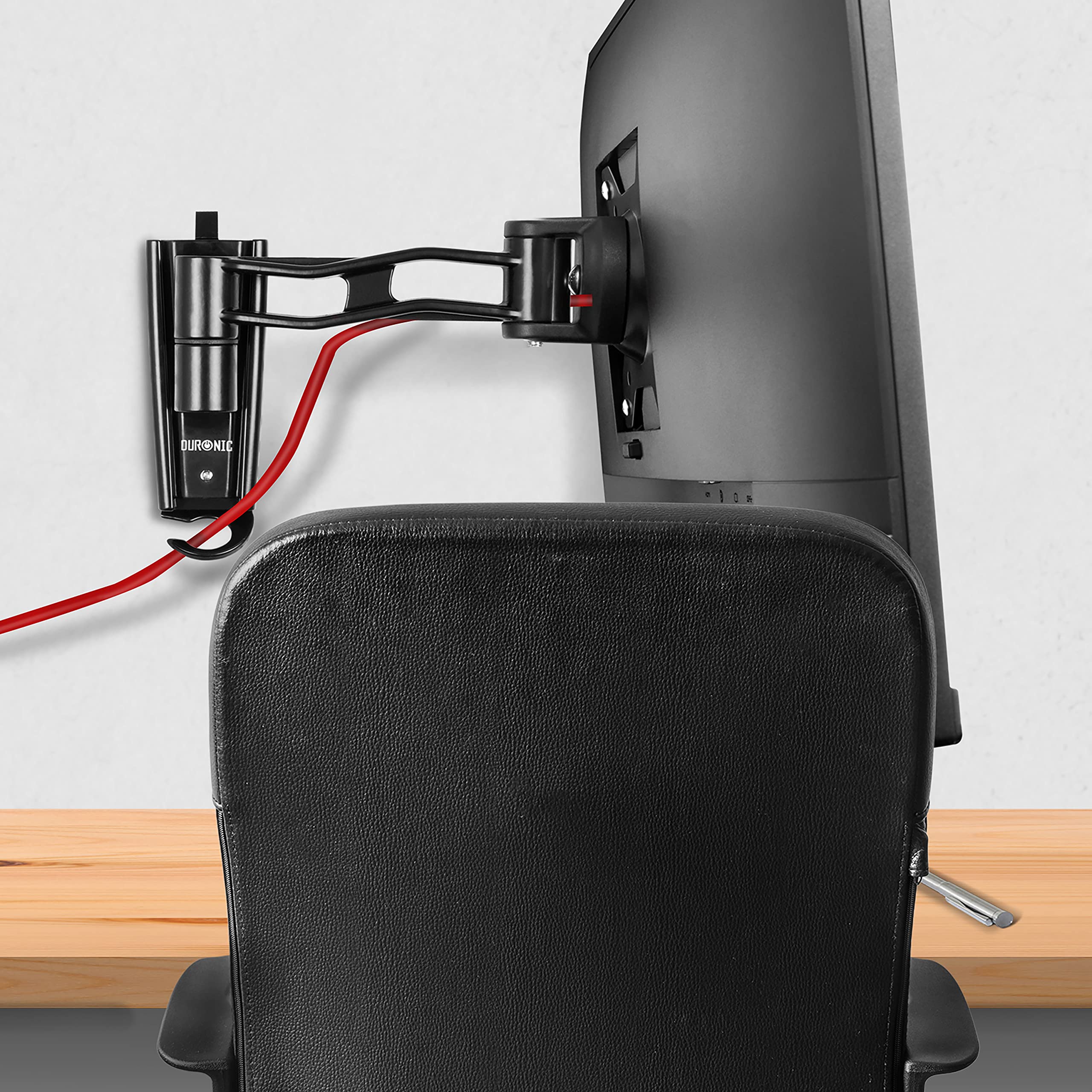 Zoomgoods Monitor Wall Mount DM35W1X2, Single Monitor Arm for One 13-30” PC Screen, Monitor Riser Single, Adjustable Monitor Stand with VESA 75 100, Desk Monitor Mount for Home Office Work