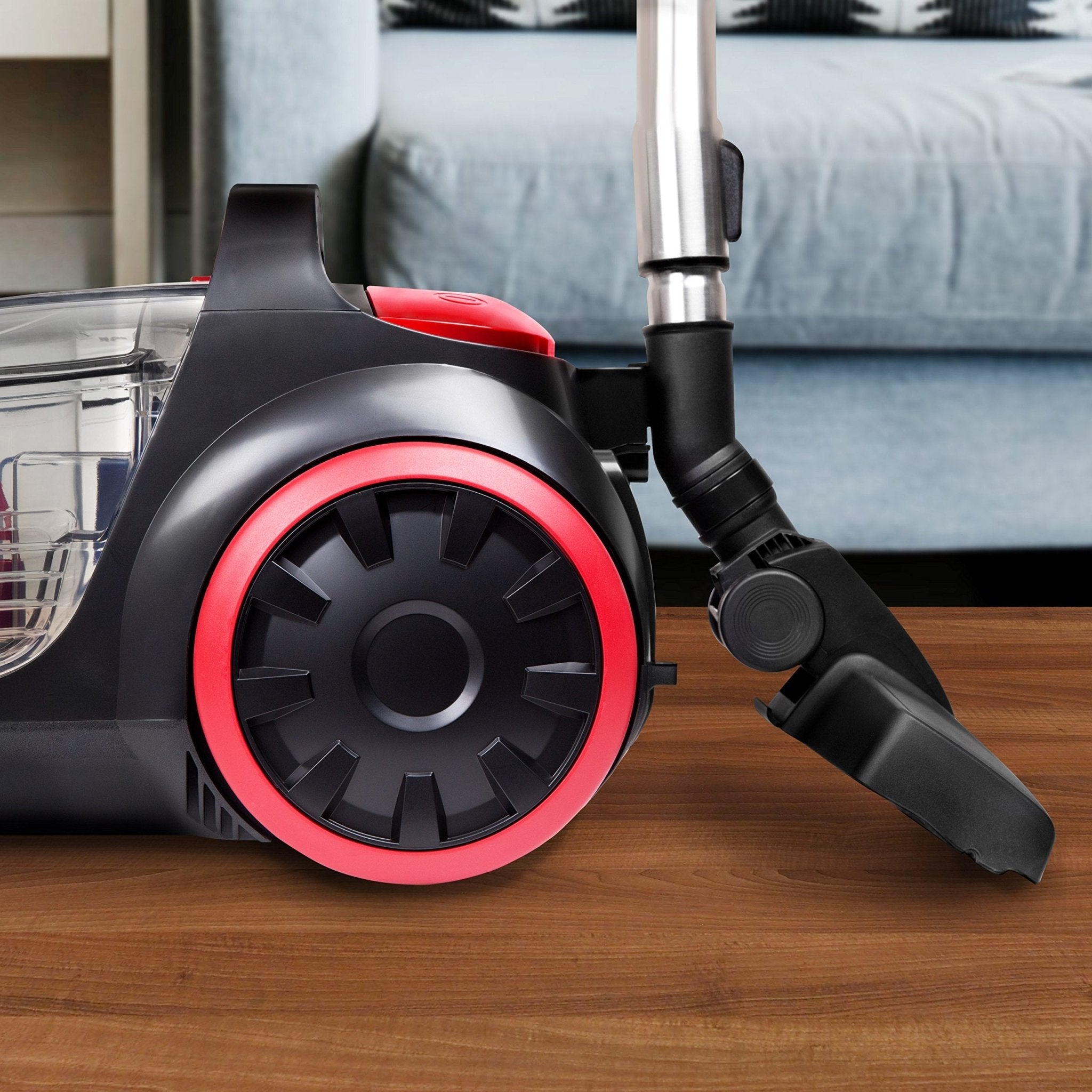 Zoomgoods Bagless Cylinder Vacuum Cleaner VC5010, Cyclonic Carpet and Hard Floor Cleaner, 500W, Lightweight and Low Noise, HEPA Filter, Extendable Hose, Comes with 4 Attachments [Energy Class A+]