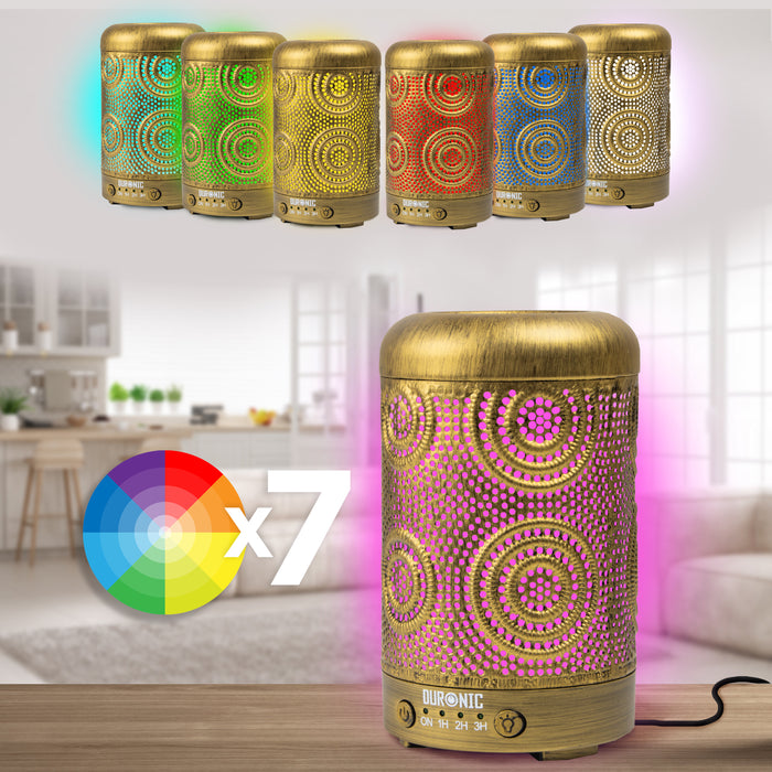 Zoomgoods Aromatherapy Diffuser AD41 100ml Electric Aroma Diffuser Compact Essential Oil DIffuser for Home Office Bedroom Spa with 7 LED Lights Oil Scented Humidifier for Relaxation Sleep