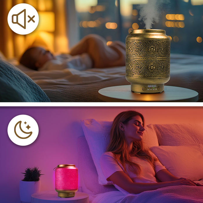 Zoomgoods Aromatherapy Diffuser AD42 100ml Electric Aroma Diffuser Compact Essential Oil DIffuser for Home Office Bedroom Spa with 7 LED Lights Oil Scented Humidifier for Relaxation Sleep
