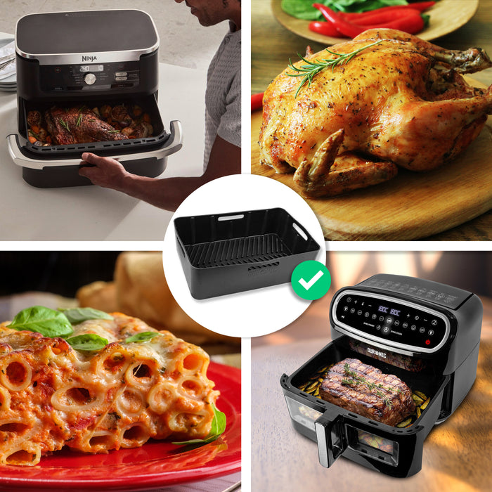 Zoomgoods Silicone Air Fryer Liners AFL2 Air Fryer Basket Liner Durable Nonstick Silicon Inserts for Air Fryers AF14 AF34 Large Drawer Reusable Dual Air Fryer Accessory Premium Cooking Accessories