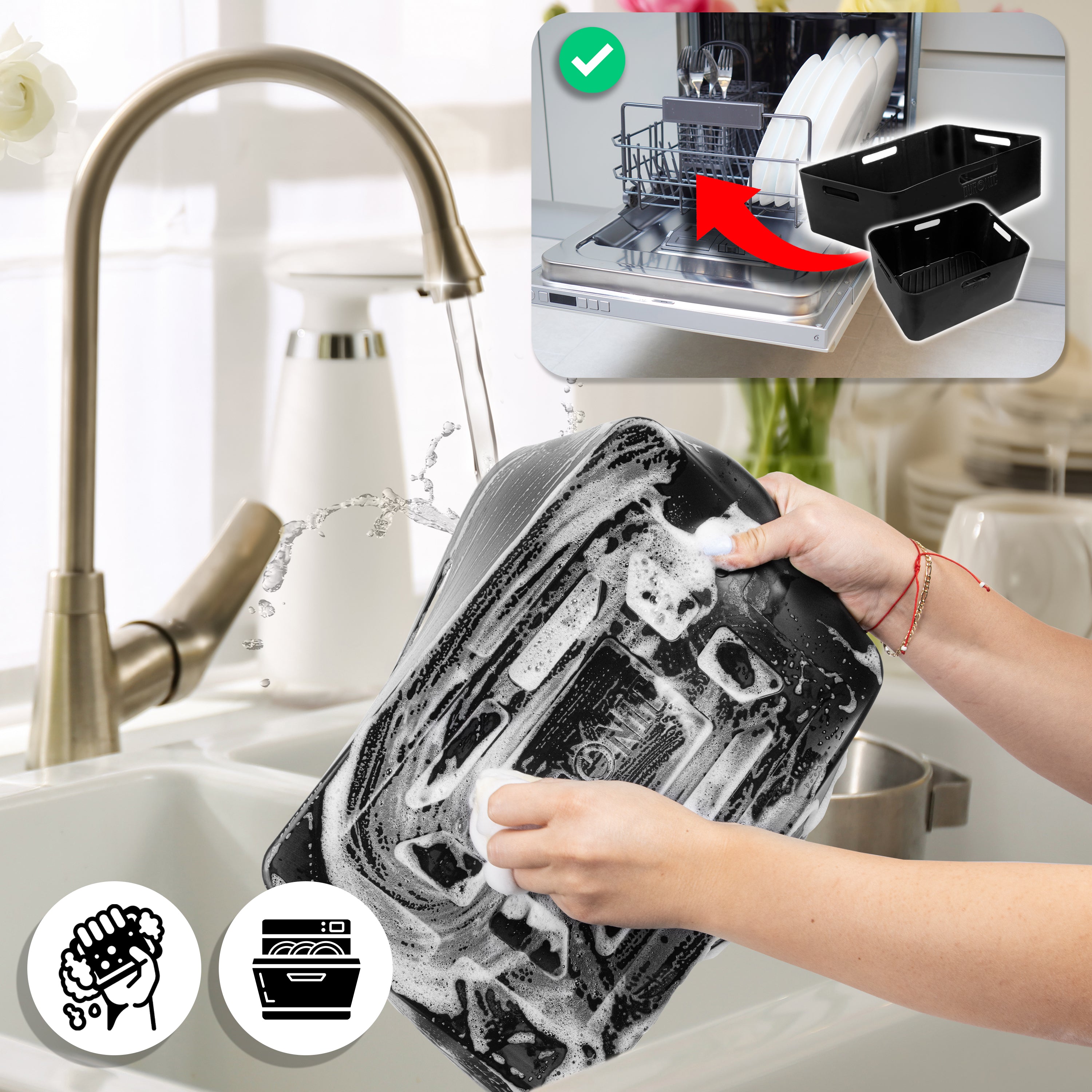 Zoomgoods Silicone Air Fryer Liners AFL3 Air Fryer Basket Liner Durable Nonstick Silicon Inserts for Air Fryers AF34 Reusable Dual Air Fryer Accessory Premium Accessories for Twin drawer & Large Drawer