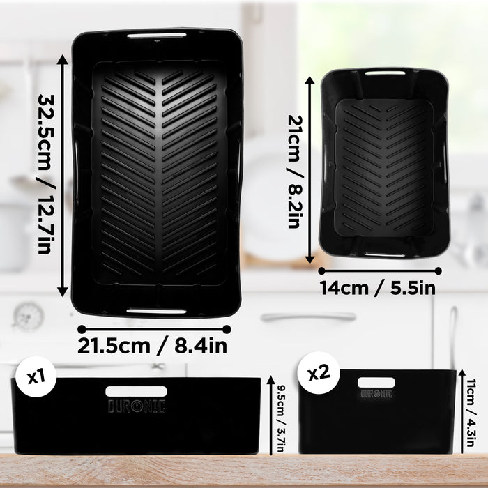 Zoomgoods Silicone Air Fryer Liners AFL3 Air Fryer Basket Liner Durable Nonstick Silicon Inserts for Air Fryers AF34 Reusable Dual Air Fryer Accessory Premium Accessories for Twin drawer & Large Drawer