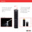 A Zoomgoods LED flashlight feature diagram showing how to twist the top anti-clockwise to turn it on, clockwise to turn it off, and how to access the battery compartment.