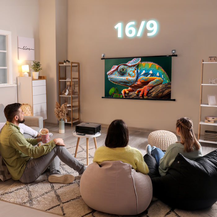 Zoomgoods Bar Projector Screen BPS40 / 169 Wall Mountable 40” Projection Screens for Home Office School Matte White Movie Screen with 16:9 Aspect Ratio for Movie Nights Home Cinemas Office Presentations