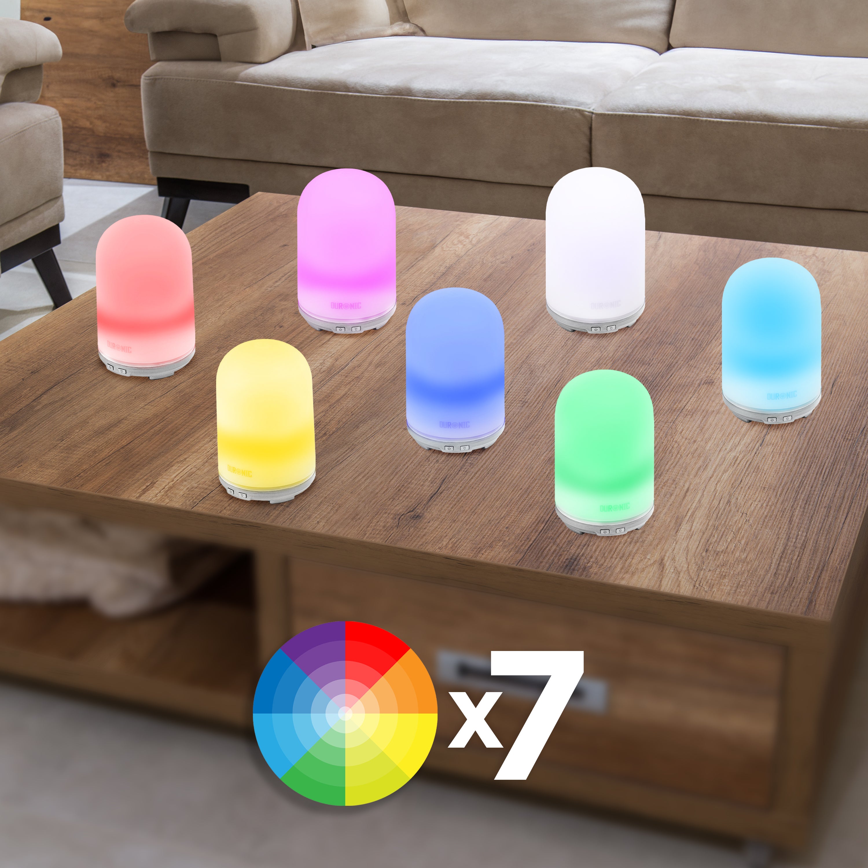 Zoomgoods Essential Oil Diffuser AD13, 100ml Electric Aroma Diffuser Compact Ultrasonic Aromatherapy Diffusers for  Home Office Bedroom Spa with 7 LED Lights Oil Scented Humidifier for Relaxation Sleep