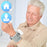 Zoomgoods BPM65 wrist blood pressure monitor medically certified device being used at home by elderly