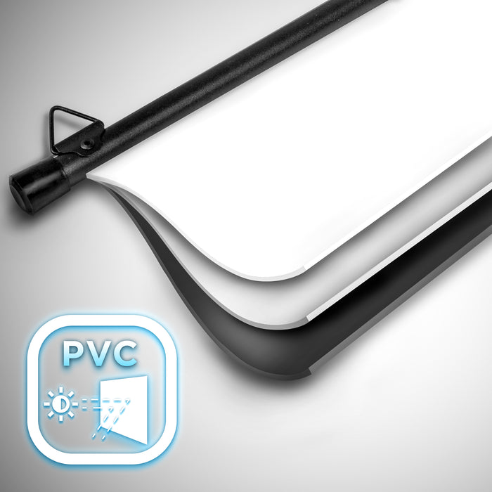 Zoomgoods BPS70/169 projection screen made of PVC material to increase brightness and a better visual experience