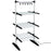 Zoomgoods CA30 BK Electric Clothes Airer drying rack featuring a silver aluminum frame, foldable drying shelves, and a top hanging rail with clips for smaller items.