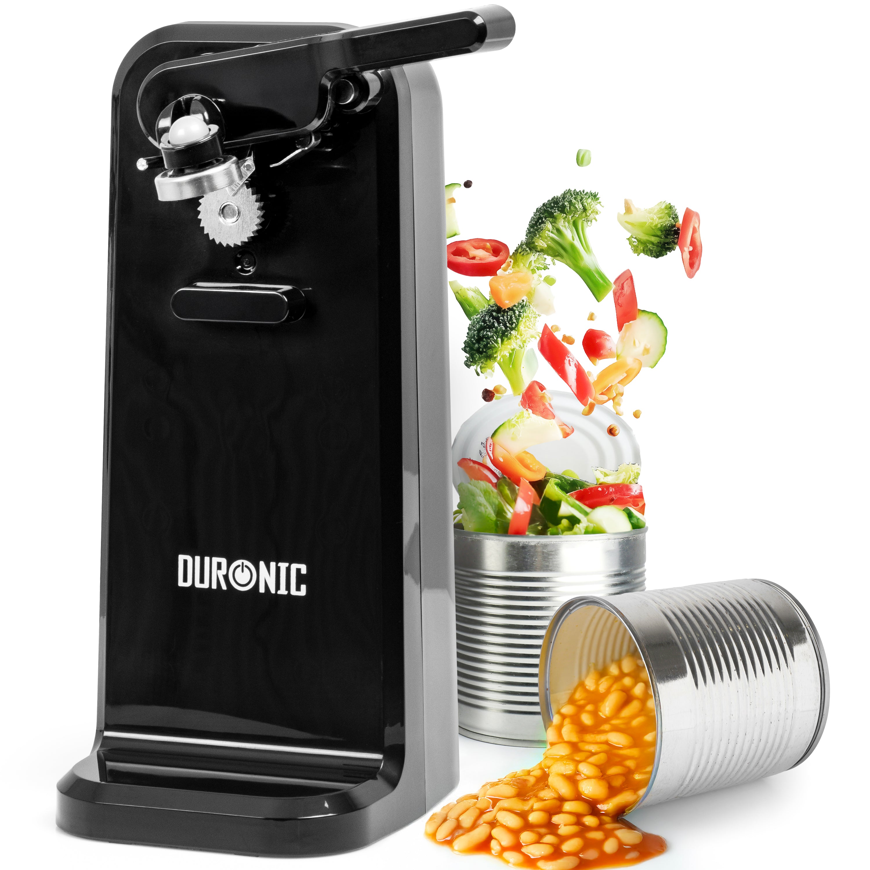 Zoomgoods CO40 electric tin can opener opening cans of vegetables and beans for kitchen, arthritis, elderly
