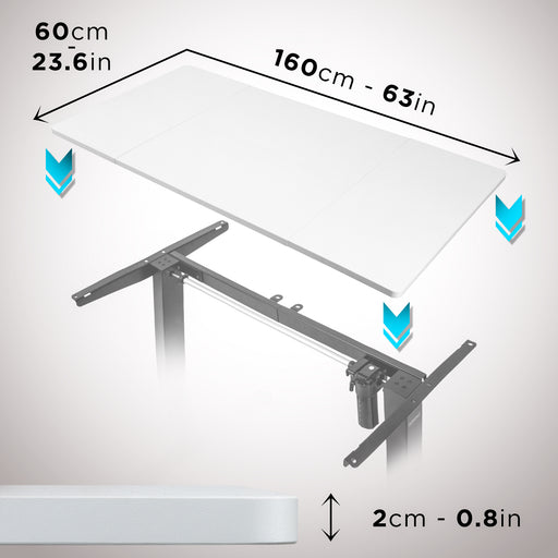 Zoomgoods Desk Top with the product dimension