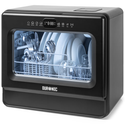 Zoomgoods Diswasher DW5 with plate and utensils inside