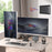 Zoomgoods Dual Monitor Stand supporting two 13-32 inch screens up to 9kg each, with $37.5 \times 75$mm and $50 \times 100$mm VESA compatibility.