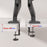 Zoomgoods Dual Monitor Stand with adjustable desk clamp for a monitor arm, illustrating its compatibility with desk thicknesses