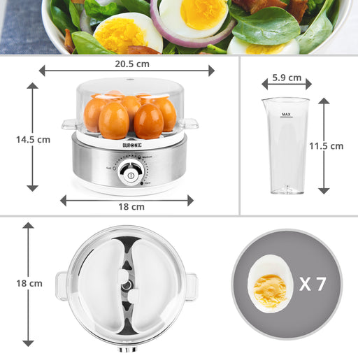 Zoomgoods EB40 WE egg poacher dimensions length, width, height, depth for cooking 7 eggs at a time