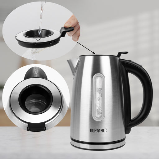 Zoomgoods EK43 digital electric kettle with a unique and innovative lid, allowing you to pour water directly through the lid without opening it