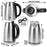 Zoomgoods EK43 stainless steel electric kettle dimensions of height, length, width with UK plug