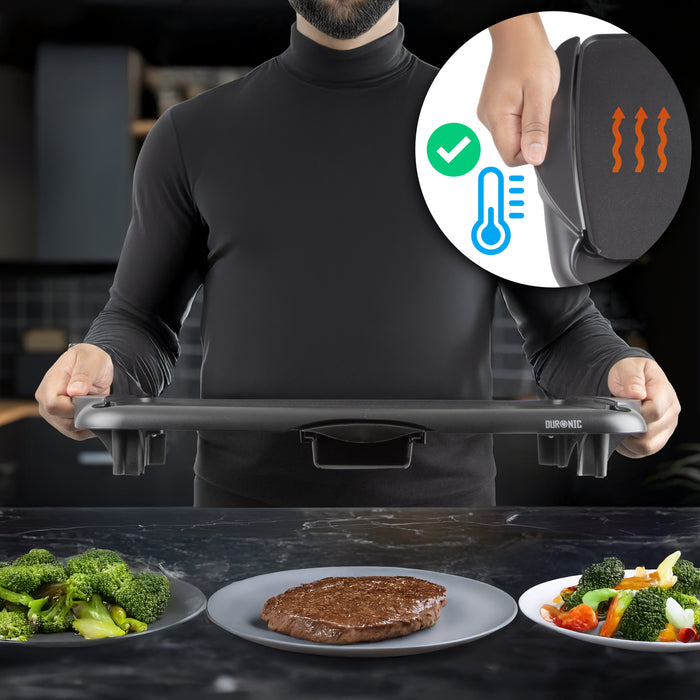 Zoomgoods GP20 electric griddle with cool touch handles for grilling steak vegetables