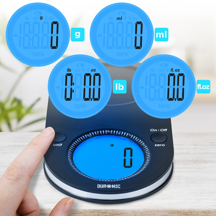 Zoomgoods KS5000 digital weighing scale with grams, millilitres, pounds, fluid ounces units of measurement