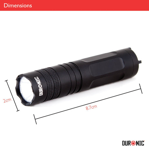 Zoomgoods LED Torch Flashlight with dimension