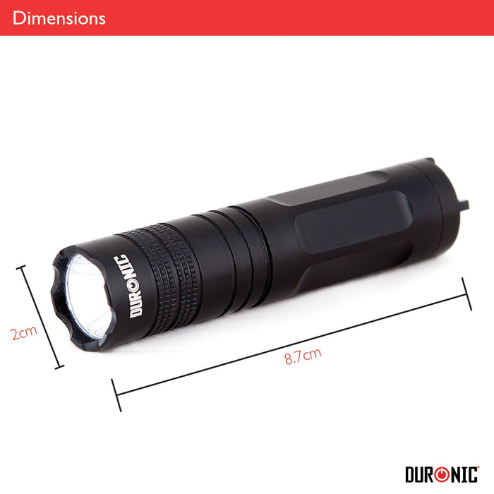 Zoomgoods LED Torch Flashlight with dimension