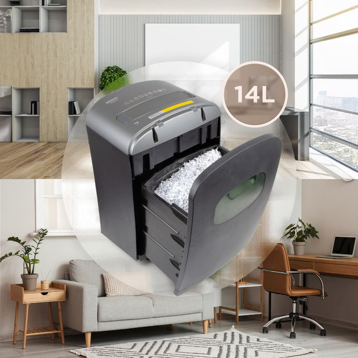 Zoomgoods PS410 automatic paper shredder with 14L waste bin to be used at home, office without needing to frequently empty shredder