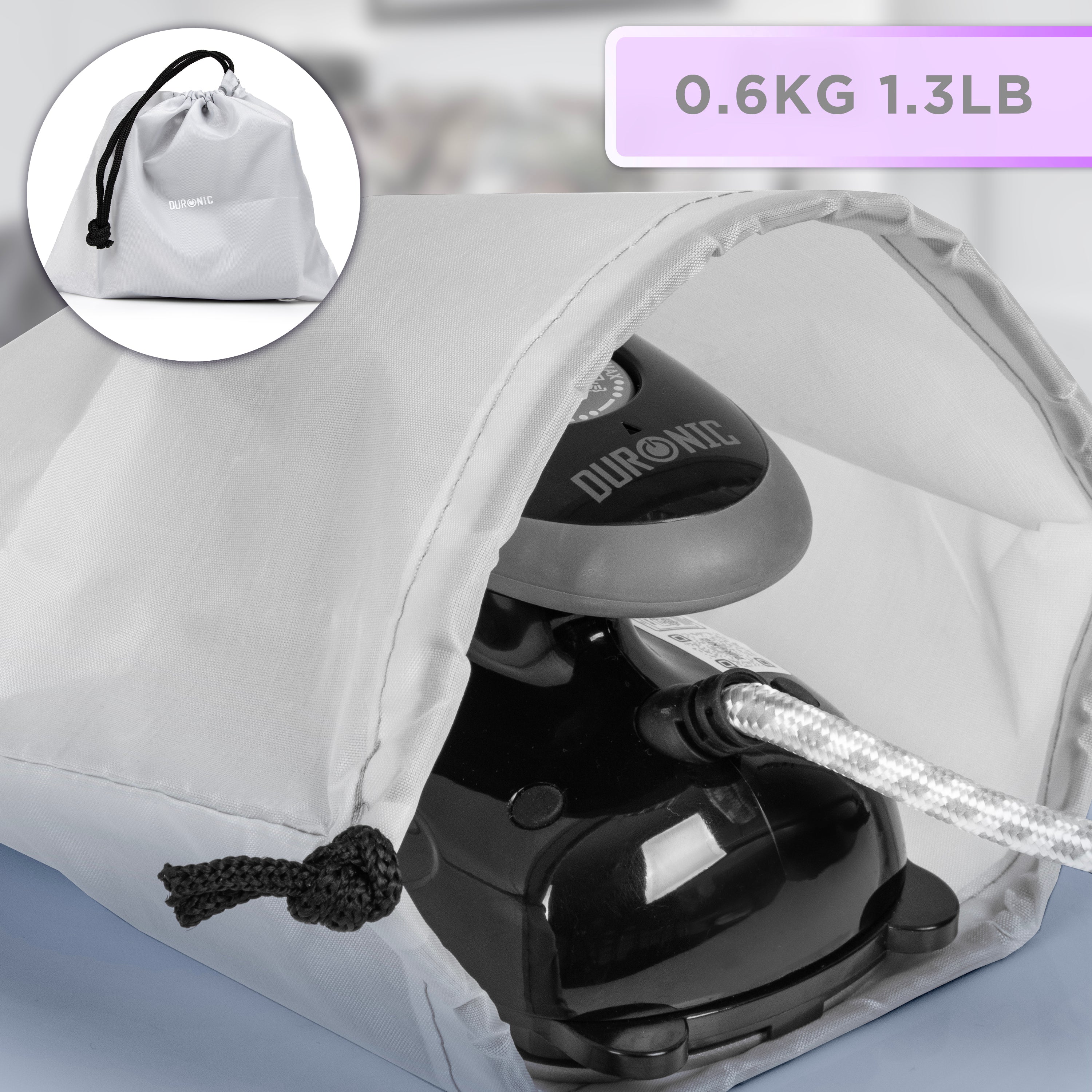 Zoomgoods SI2 BK black garment steamer with travel bag for holidays portability 