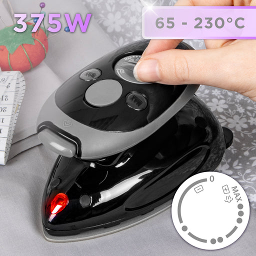 Zoomgoods SI2 BK black steam iron temperature control dial wattage