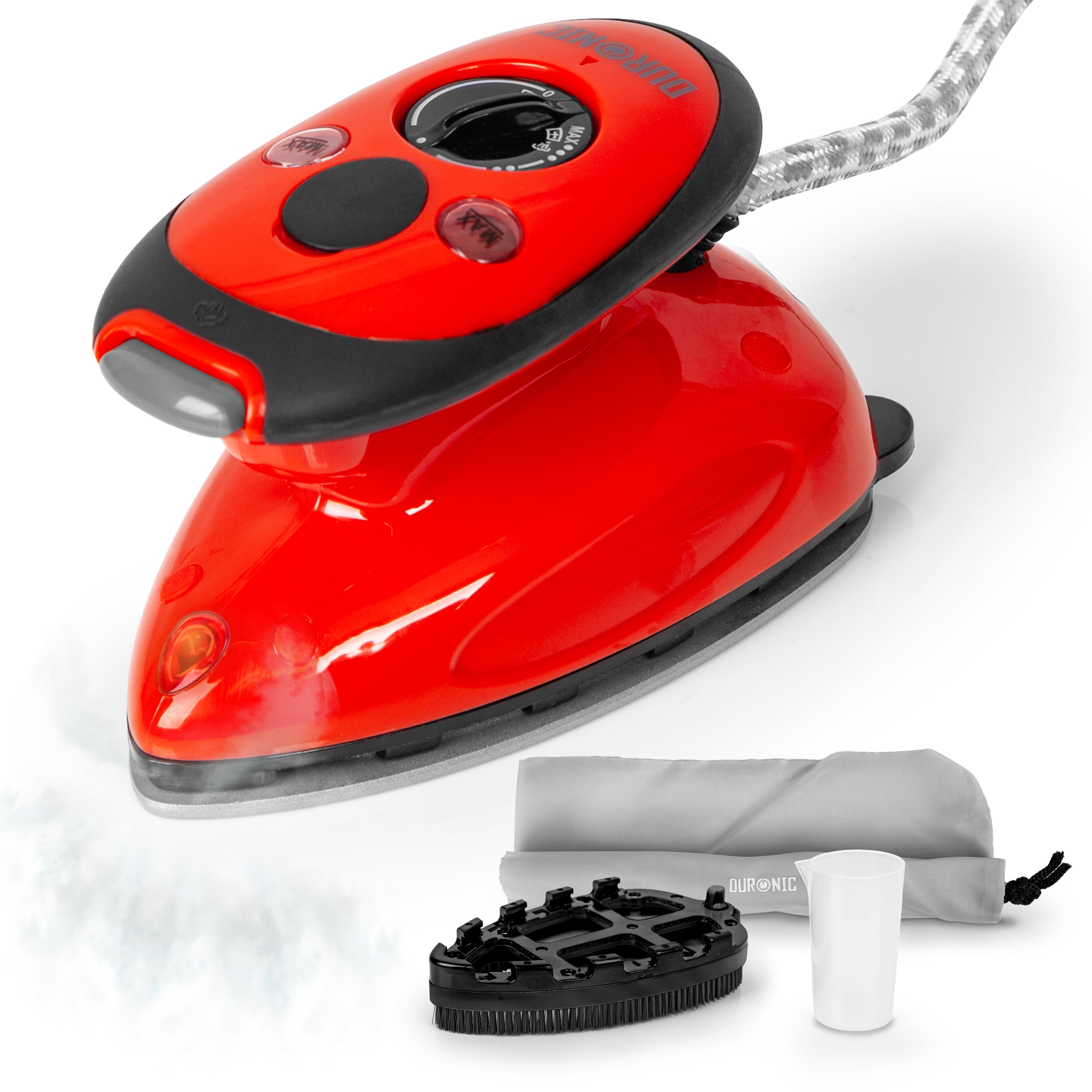 Zoomgoods SI2 RD red travel iron with bag and attachments for clothing crafting quilting 