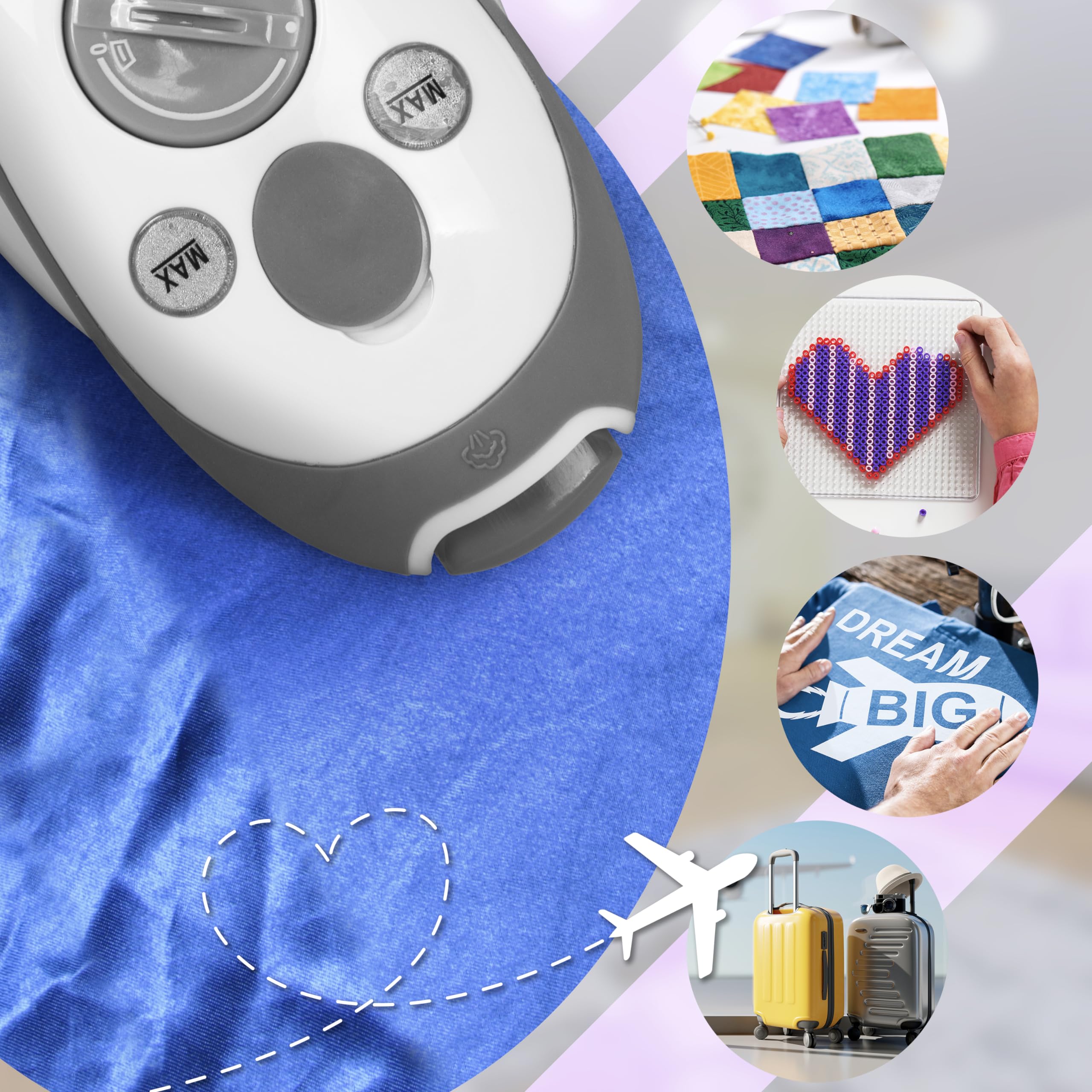 Zoomgoods SI2 WE white small travelling iron for quilting clothes crafting