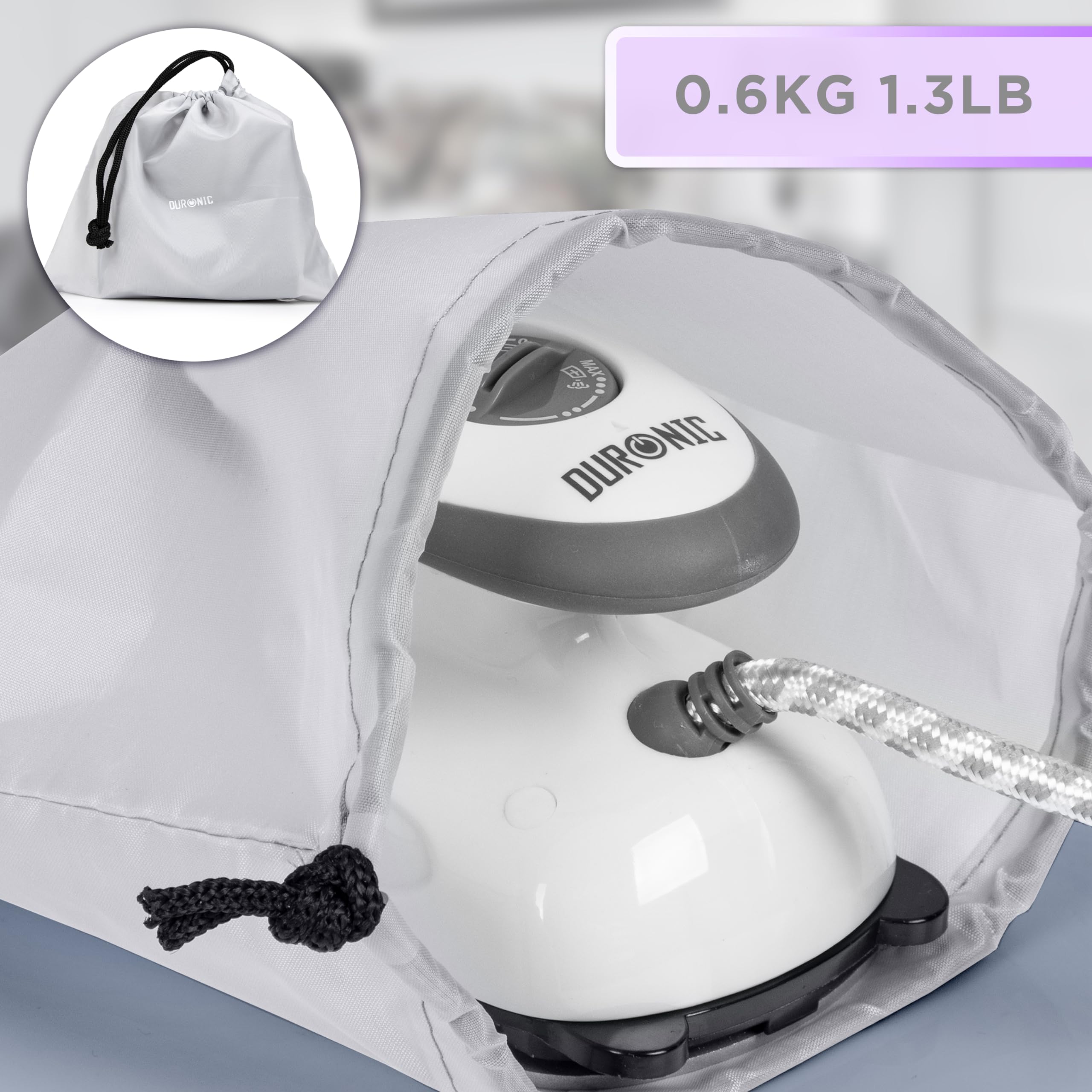 Zoomgoods SI2 WE white steam generating iron with travel bag 
