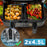 Zoomgoods Twin Drawers AFD2 BK Featuring two 4.5L compartments filled with roasted potatoes and mixed grilled vegetables, highlighting a 28mm (1.1in) internal divider.