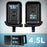Zoomgoods Twin Drawers AFD2 BK Top and side views of 4.5L air fryer basket with dimensions showing a length of 22.5cm (8.9in), a width of 16cm (6.3in), and a depth of 13cm (5.1in).