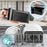 Zoomgoods Twin Drawers AFD2 BK basket and removable crisping tray, shown both in use and conveniently placed in a dishwasher rack for easy cleaning.