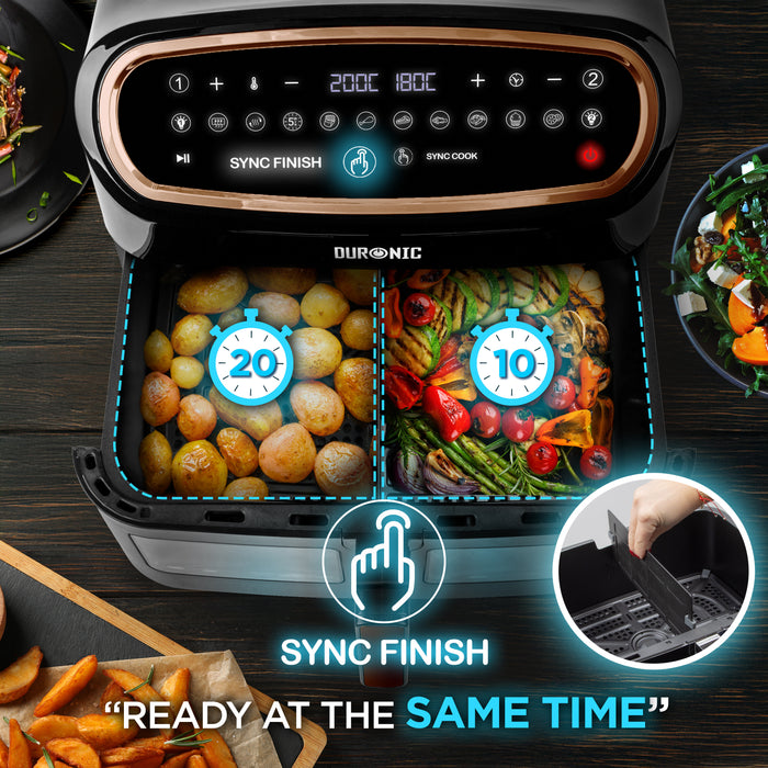 Zoomgoods XXL Digital Air Fryer AF14 featuring a Sync Finish function
