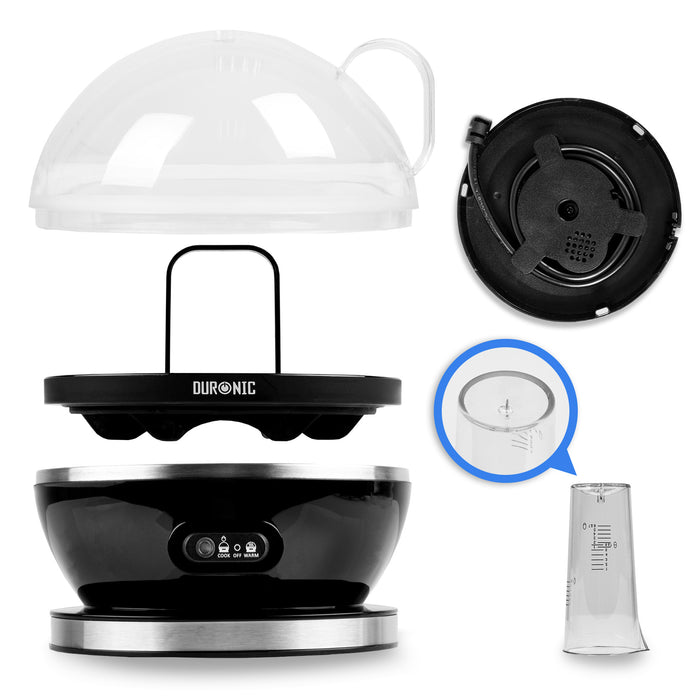Zoomgoods Electric Egg Boiler EB27 BK Steamer for Eggs 400W Automatic Egg Boiler Electronic Omelette Maker Poacher for 7 Soft, Medium & Hard Boiled Eggs