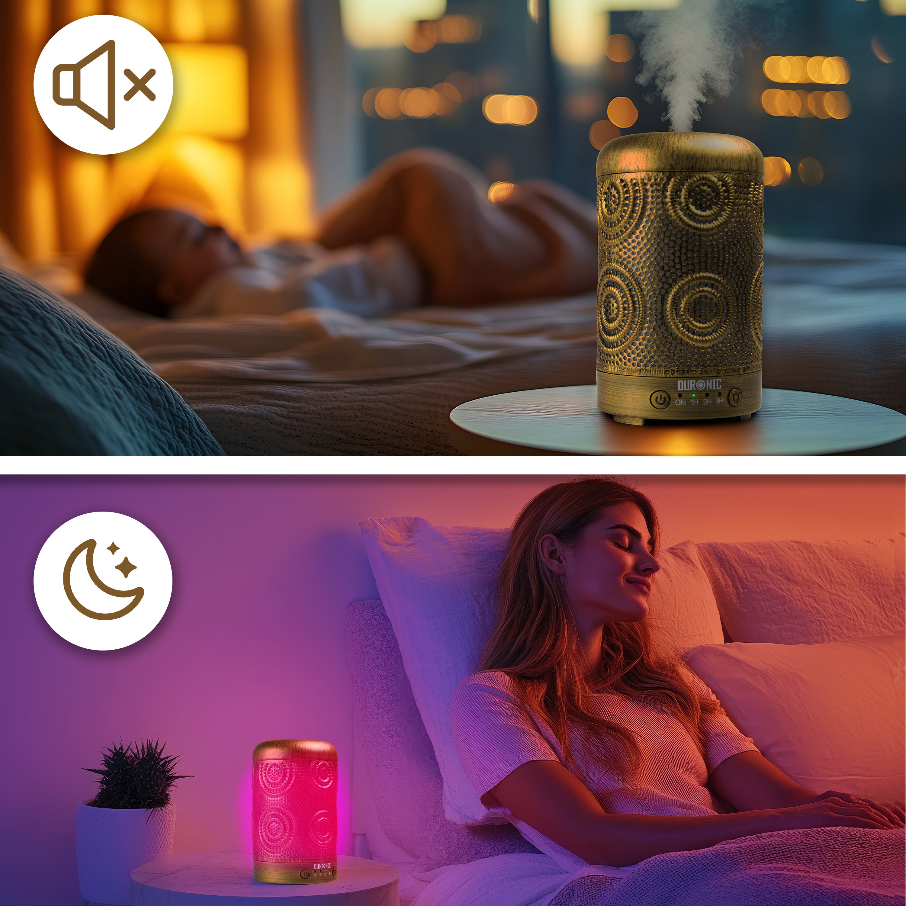 Zoomgoods Aromatherapy Diffuser AD41 100ml Electric Aroma Diffuser Compact Essential Oil DIffuser for Home Office Bedroom Spa with 7 LED Lights Oil Scented Humidifier for Relaxation Sleep