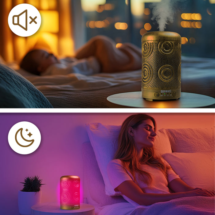 Zoomgoods Aromatherapy Diffuser AD41 100ml Electric Aroma Diffuser Compact Essential Oil DIffuser for Home Office Bedroom Spa with 7 LED Lights Oil Scented Humidifier for Relaxation Sleep