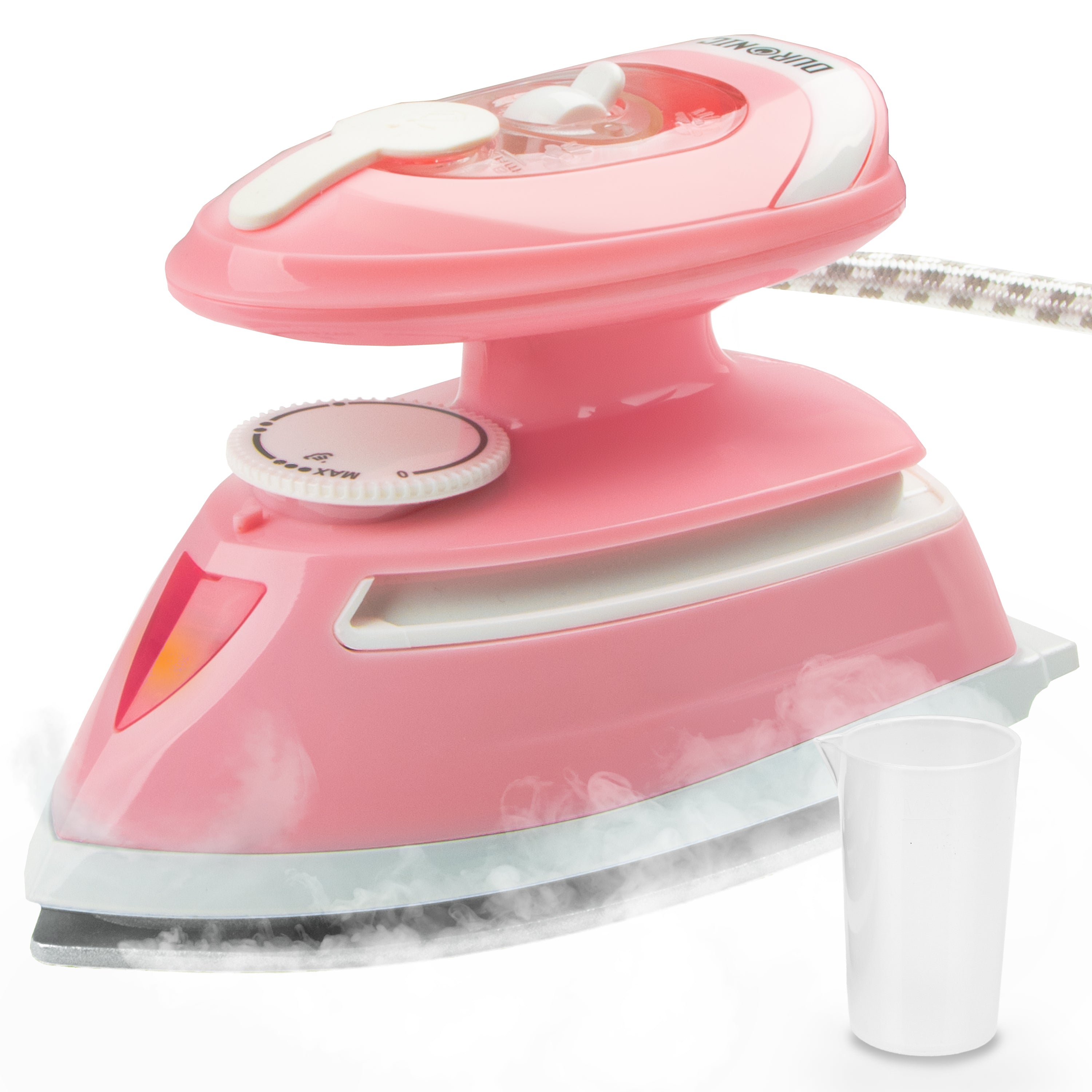 Zoomgoods Travel Iron SI4 PW Portable Steam Irons with Dual Voltage Lightweight Electric Mini Iron with Ceramic Plate 420W Compact Iron for Travelling Sewing & Holidays