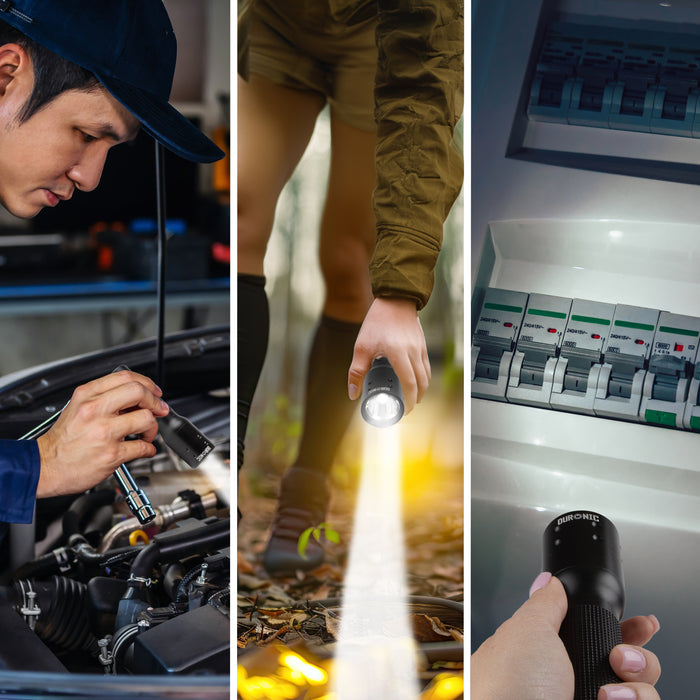 Zoomgoods LED Torch RFL283AA Portable Flashlight, Handheld Pocket Torchlight, Lightweight Torch Light for Camping Hiking Night Emergencies & Blackouts