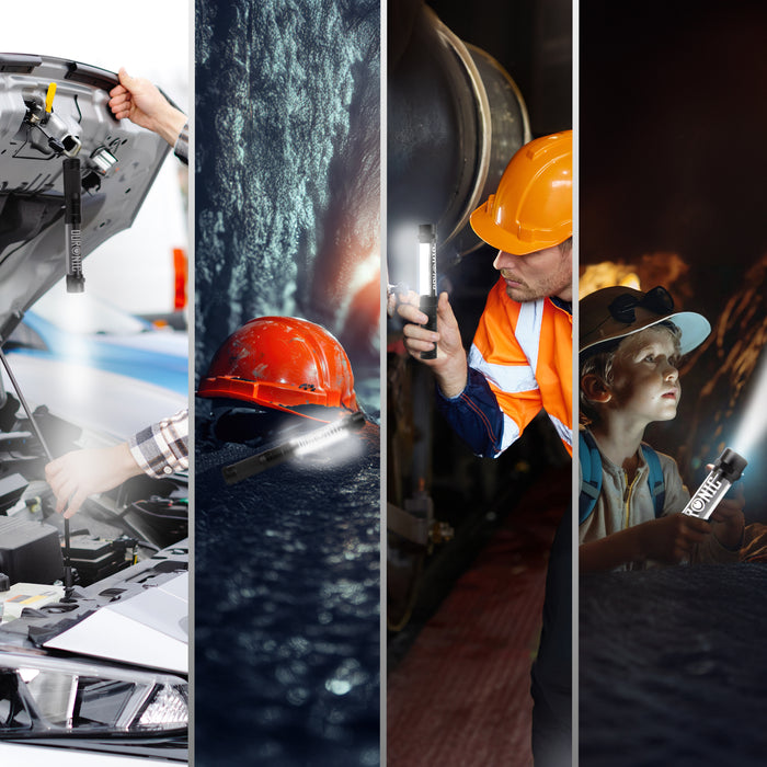 Zoomgoods LED Torch RFL163AAA  Portable Flashlight, Handheld Torchlight, Magnetic and Lightweight Torch Light for Camping Hiking DIY Night Emergencies & Blackouts