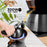 Zoomgoods Electric Citrus Juicer JE304, 2 Interchangeable Lemon Squeezer Cones, 300W Electric Hand Press with Adjustable Pulp Filter and Pouring Spout, Ideal for Fresh Orange, Lime juice