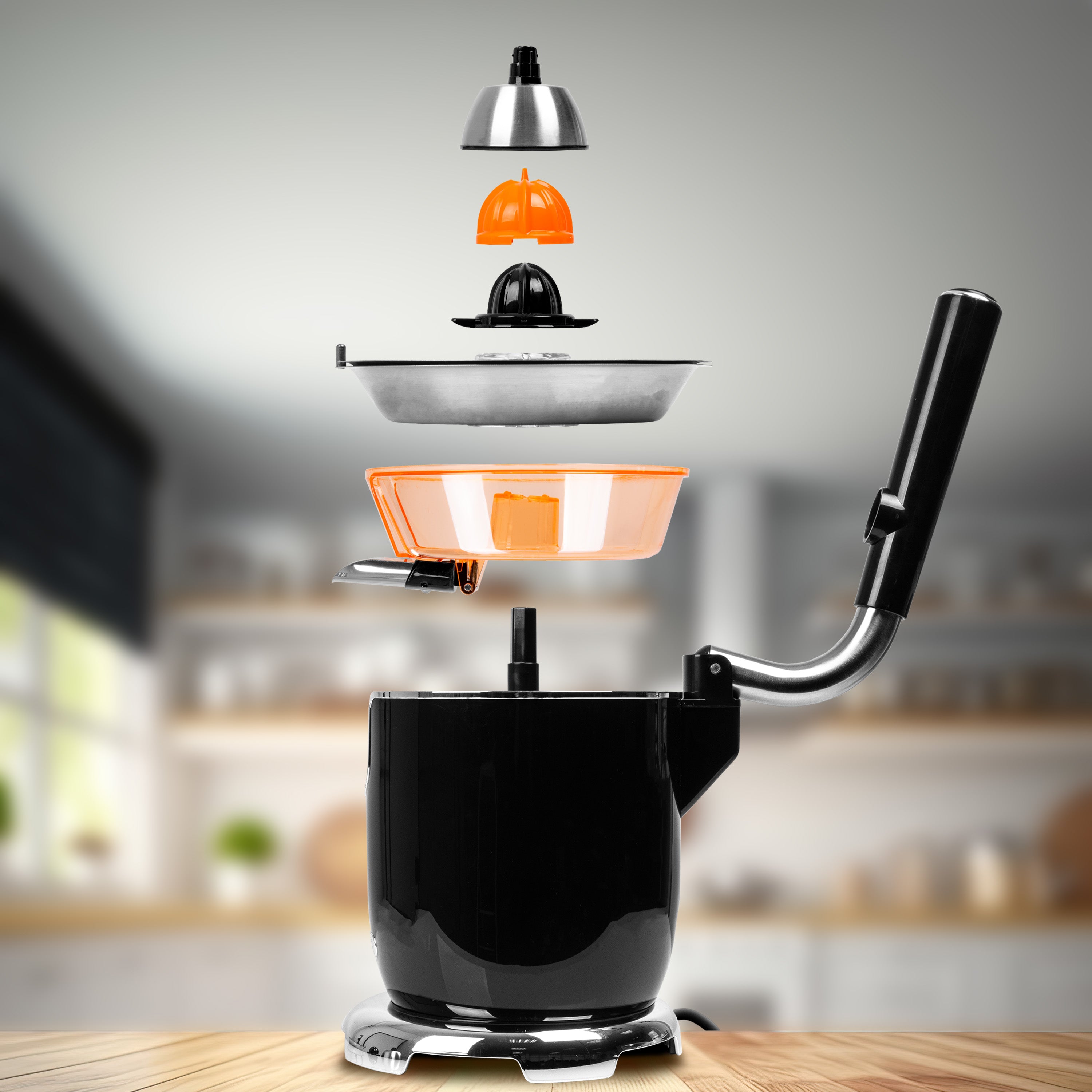 Zoomgoods Electric Citrus Juicer JE605, 2 Sized Orange Squeezer Cones,600W Citrus Press with Adjustable Pulp Filter, Pouring Spout for Freshly Squeezed Juice from Lemons and Limes