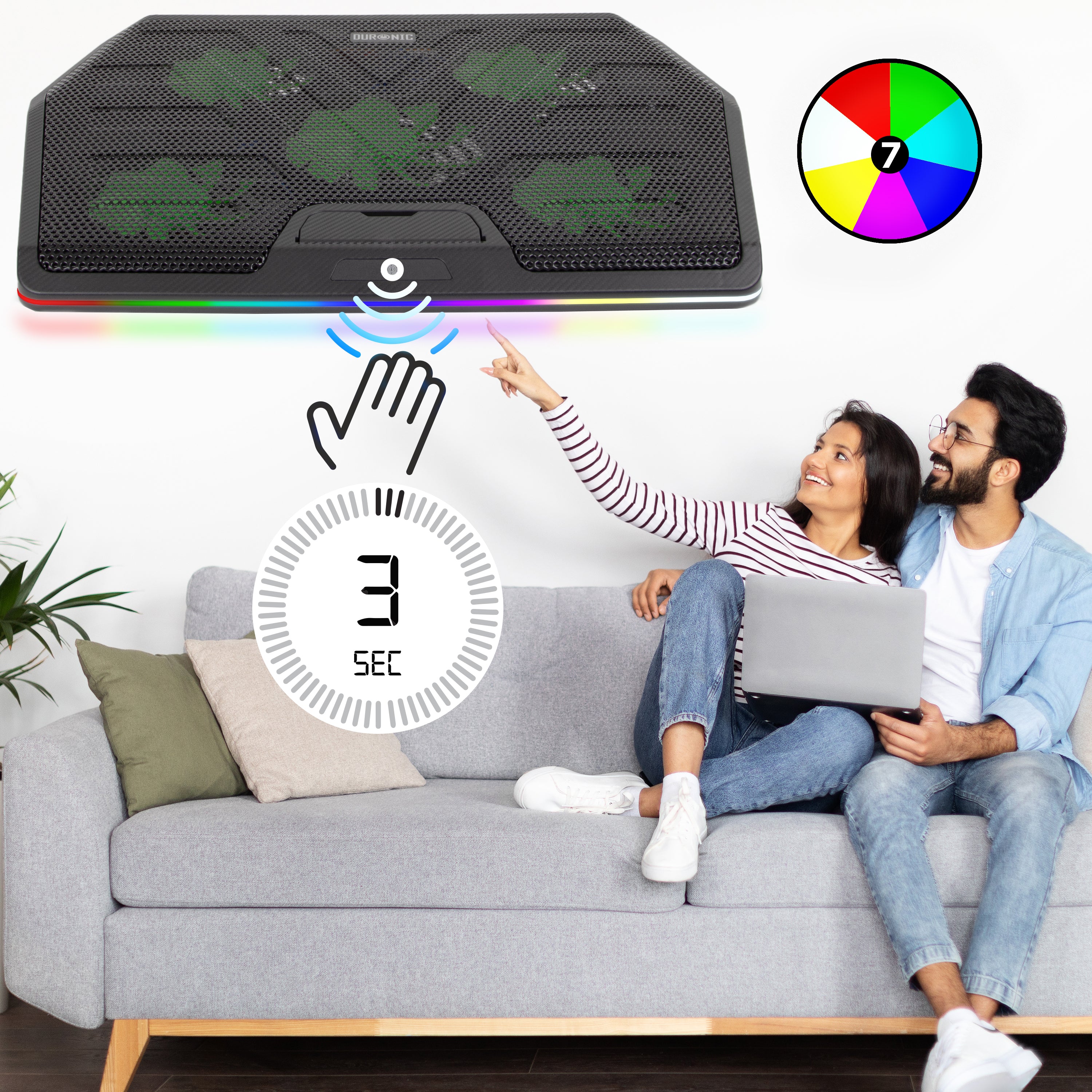 Zoomgoods Laptop Cooling Pad LC4, Ergonomic Cooler Stand for 11”-17.3