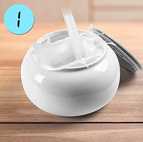 Zoomgoods Spare Large Yoghurt Pot P1YM1 | Set of 1 Ceramic Jar | Compatible with Zoomgoods YM1 and YM2 Yogurt Maker Machines | 1.5L Batch Size Bowl with Lid