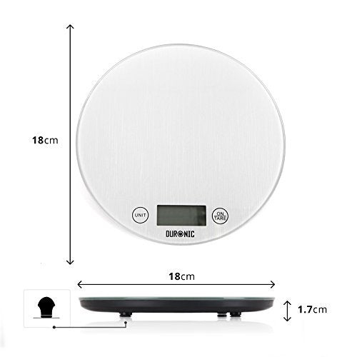 Zoomgoods Digital Kitchen Scales KS1055 Electronic Kitchen Scale Measuring Weighing Scale Baking Scale for Cooking Baking Postal Mail Pet Food Measurement Baker Weight Scale, with Tare Clear LCD Display