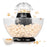 Zoomgoods Popcorn Maker POP50 /BK [BLACK]| Hot Air Corn Popper | Make Homemade Healthy Oil-Free Popcorn | Low Calorie Snacking | Comes with Measuring Cup and Serving Bowl | 1200W