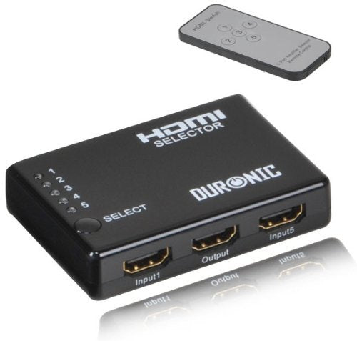 Zoomgoods HDMI Switch Box [ HRS1051 ] 5 Port HDMI Auto Switcher, PLUS Remote, 5x1 Hub - 5 Way Input/1 Way Output), 1080p High Definition, Sky+ HD, Virgin, PS3, PS4, Xbox, Freeview, DVD & BluRay