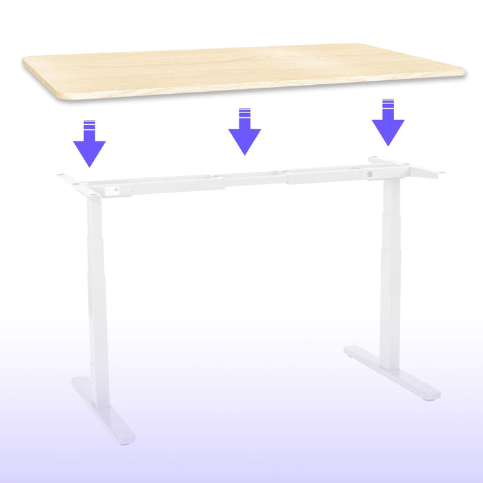 Zoomgoods Sit Stand Desk Top TT187 NL | Standing Desk Table Surface Only | Desktop Height Adjustable Desk Frames | Ergonomic Office Furniture | NATURAL | 180cm x 70cm